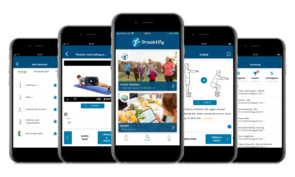 Proaktify olika vyer
